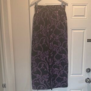 RACHEL Rachel Roy Black and Purple Maxi Skirt